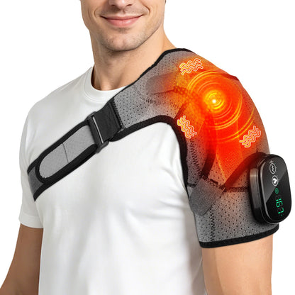Cordless Shoulder Massager with Heat and Vibration for Pain Relief