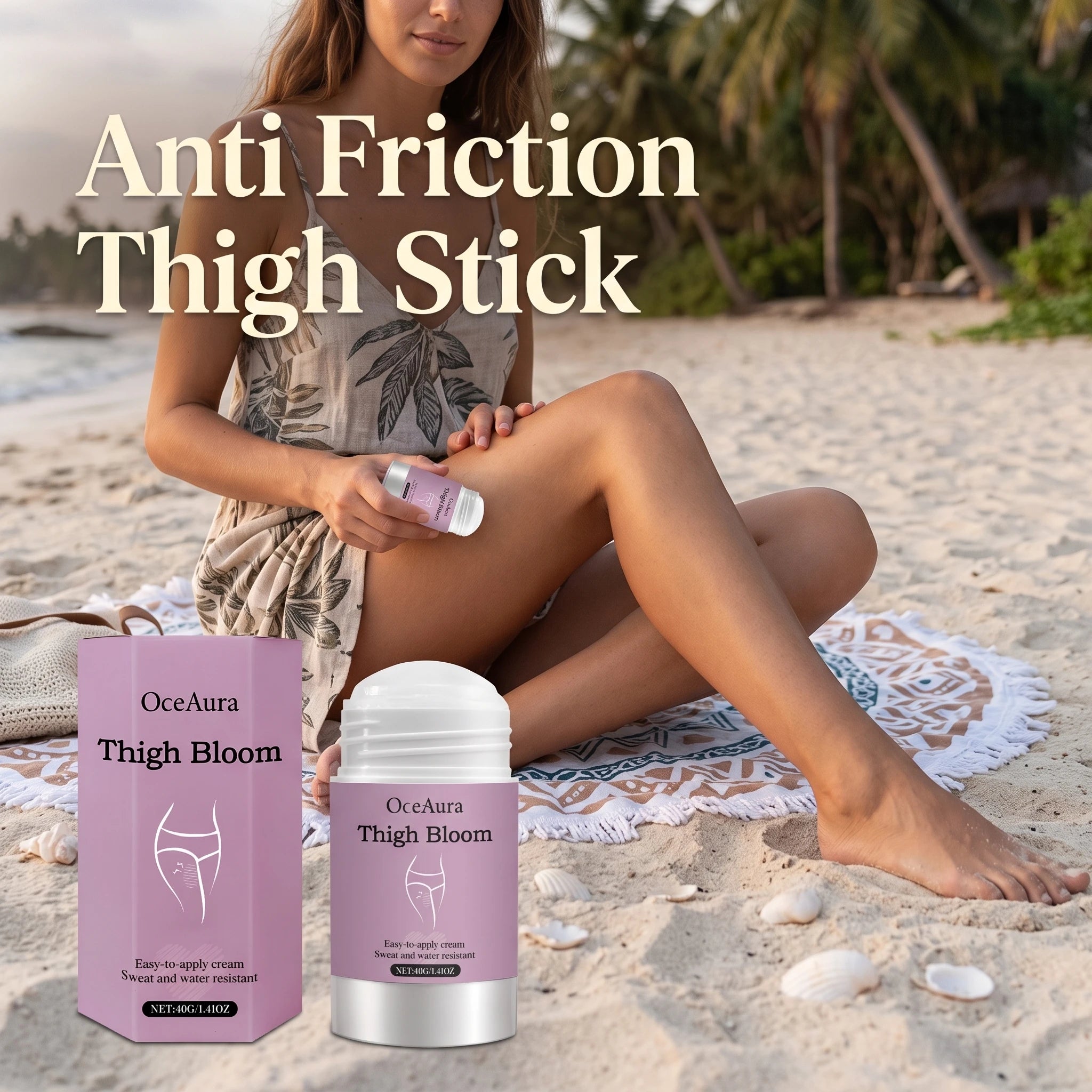 Anti-Chafe Thigh Balm Stick - Waterproof Skin Friction Prevention & Soothing Cream - 5