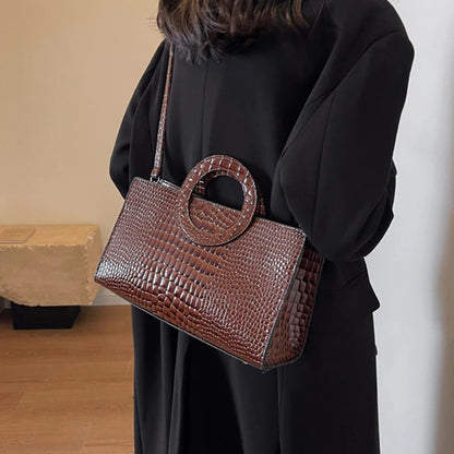 Luxury Crocodile Pattern Tote