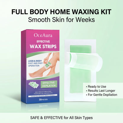 Professional Full Body Wax Strips for Smooth, Long-Lasting Hair Removal