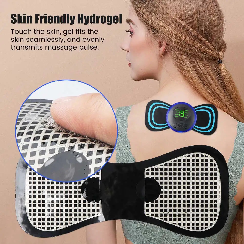 Mini EMS Neck & Body Massager - Portable TENS Muscle Stimulator