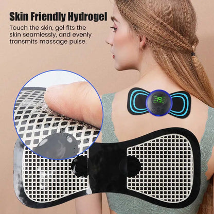 Mini EMS Neck & Body Massager - Portable TENS Muscle Stimulator
