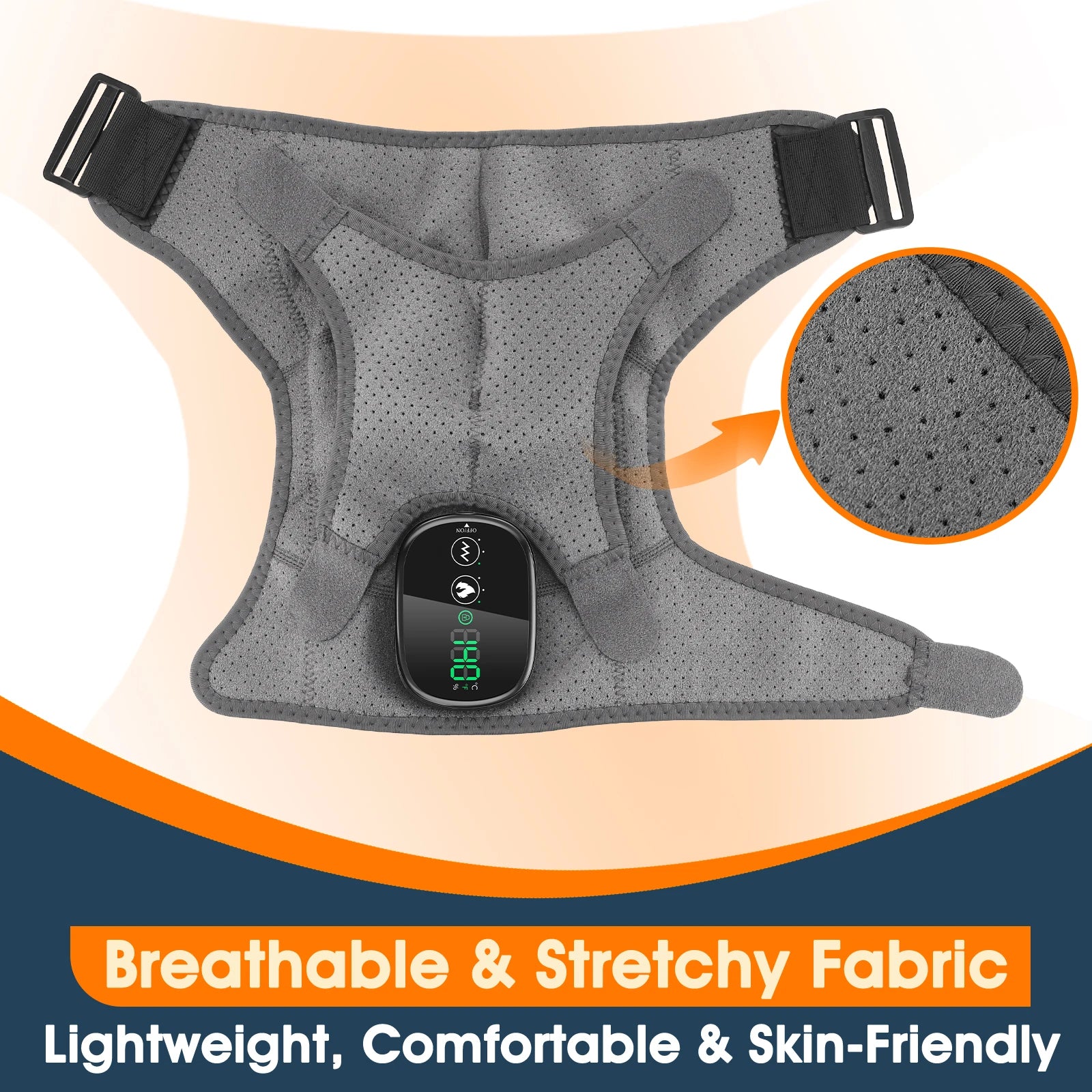 Cordless Shoulder Massager with Heat and Vibration for Pain Relief - 11