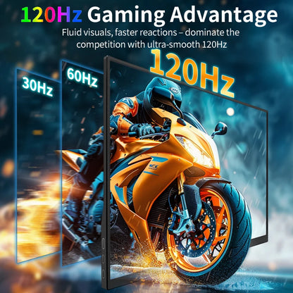 18.5" Portable Monitor 120Hz 100% sRGB HDR Gaming & Laptop Display