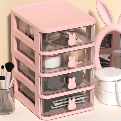 2-5 Tier Clear Desktop Drawer Organizer for Desk & Vanity