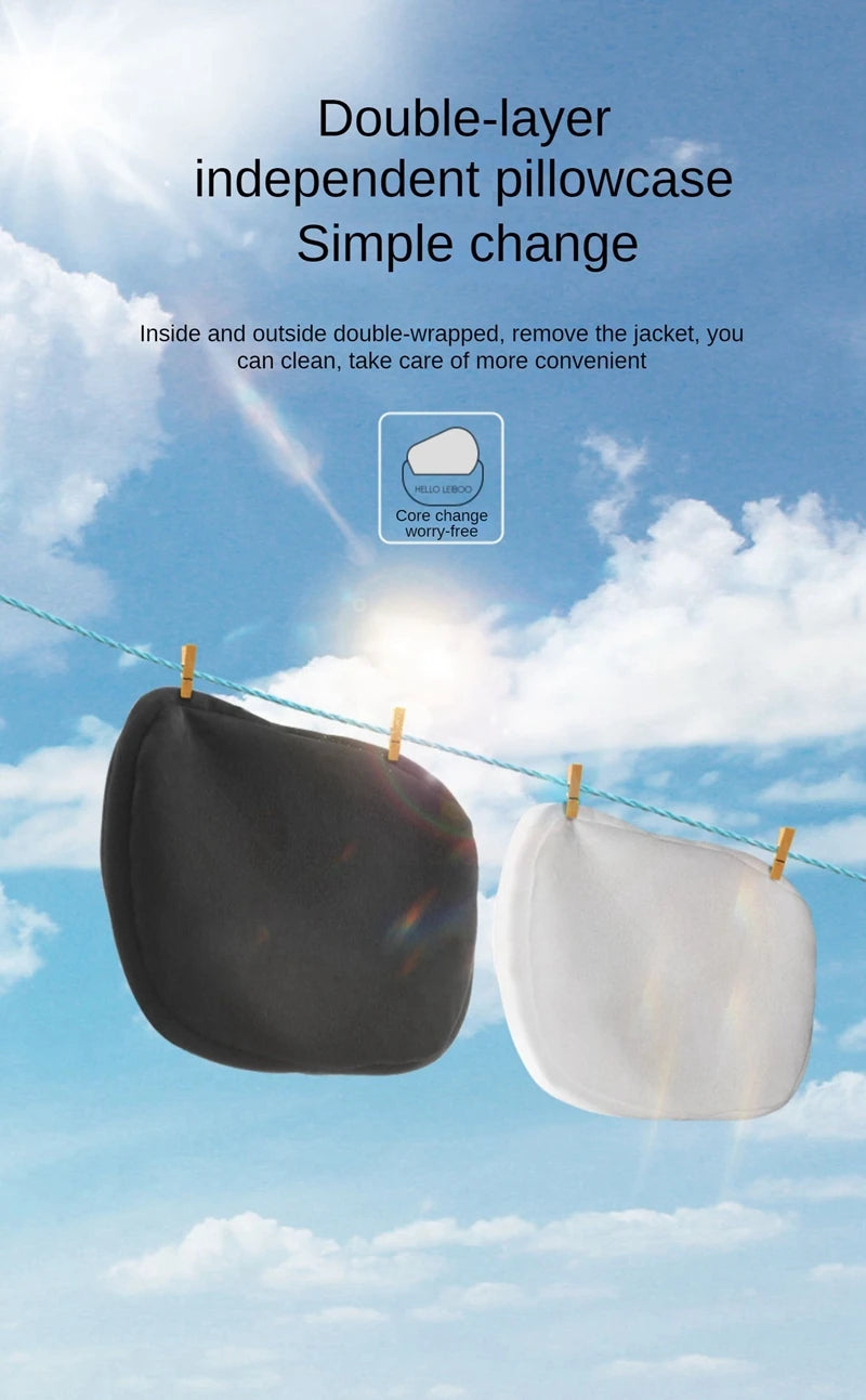 Memory Foam Car Neck Pillow - Suede Headrest Support Cushion - 13