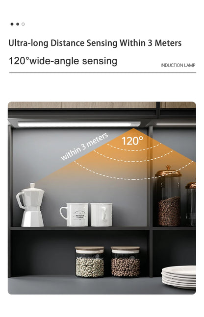 Ultra-Thin Wireless Motion Sensor LED Cabinet Lights - Rechargeable USB Closet Light