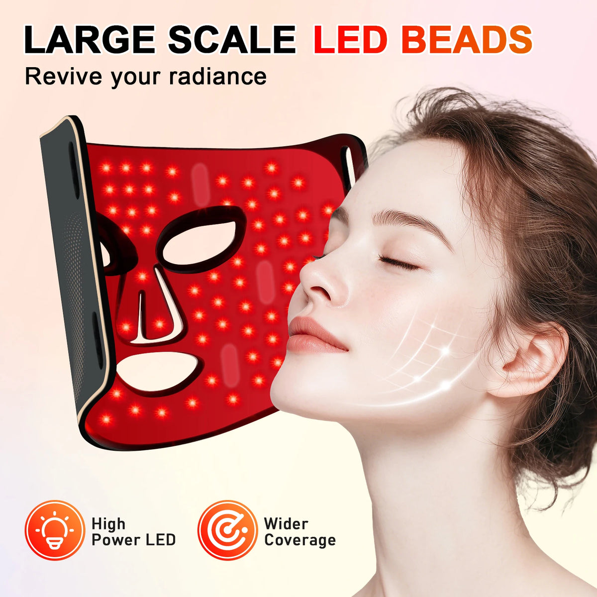 7-Color LED Facial Mask - Cordless Silicone Anti-Aging Skin Rejuvenation Therapy