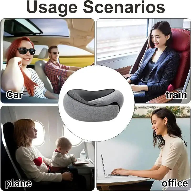 Travel Neck Pillow: Ergonomic Memory Foam U-Shaped Support for Deep Sleep - 6
