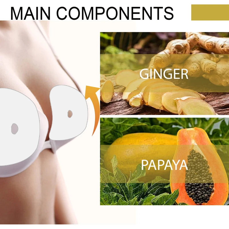 Natural Ginger Breast Enhancement Firming and Lifting Patches - 10