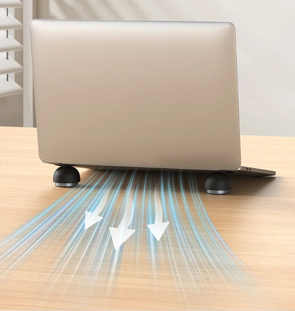 Magnetic Mini Laptop Cooling Stand - Aluminum Portable Notebook Holder