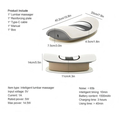 Electric Lumbar Traction Massager - Inflatable Back Stretcher & Spine Support Device