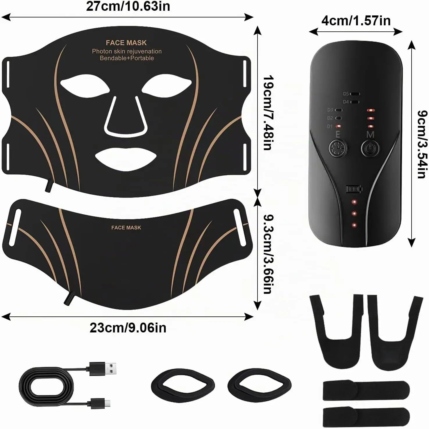 7-Color LED Light Therapy Face and Neck Mask for Skin Rejuvenation - 6