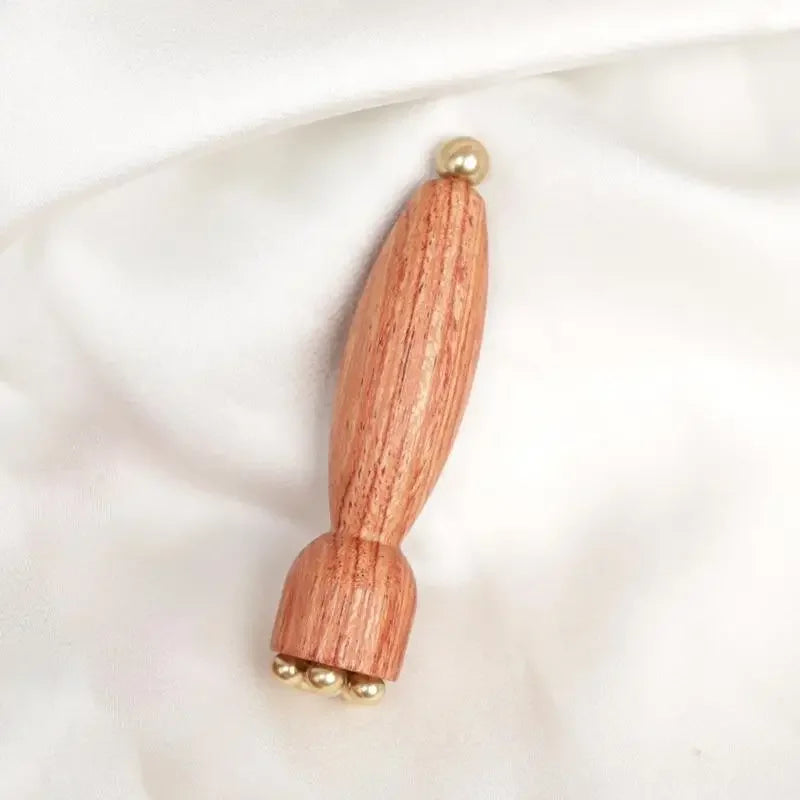 Brass Lotus Eye Massage Stick - Facial Gua Sha & Acupressure Tool - 11