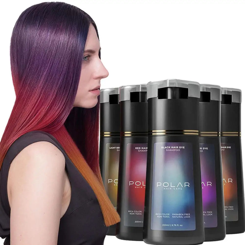 Natural Hair Dye Shampoo for Gray Hair - 10-Minute Color & Repair (200ml)