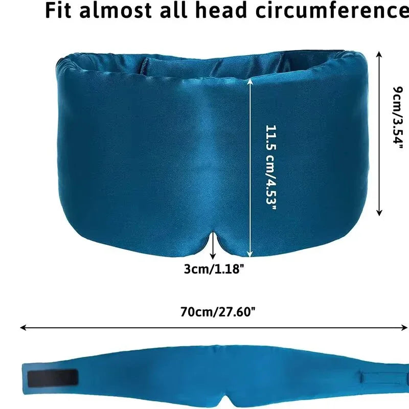 Soft Mulberry Silk Sleep Mask - Pressureless Blackout Eye Mask for Travel - 15