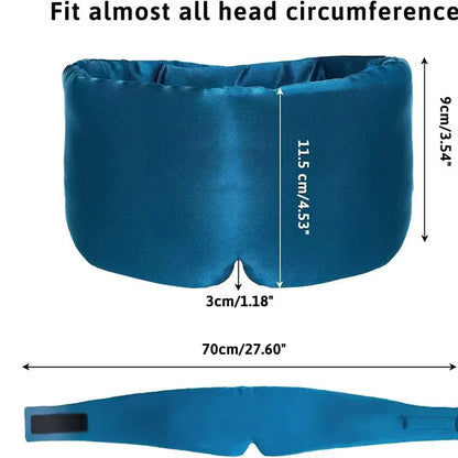 Soft Mulberry Silk Sleep Mask - Pressureless Blackout Eye Mask for Travel