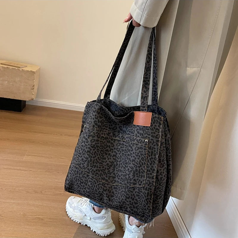 Luxury Leopard Print Tote Bag