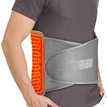 Electric Heated Lumbar Support Belt for Back Pain & Abdominal Relief