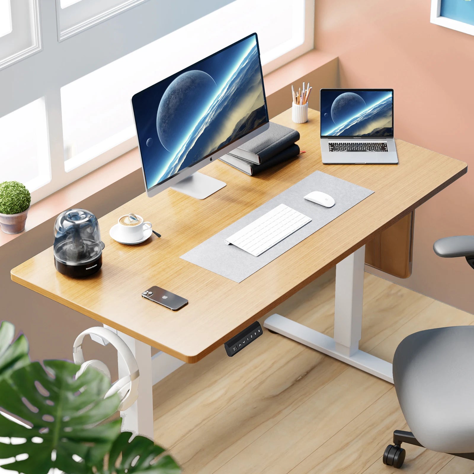 Electric Standing Desk 40x24 Height Adjustable Sit-Stand Computer Table - 15