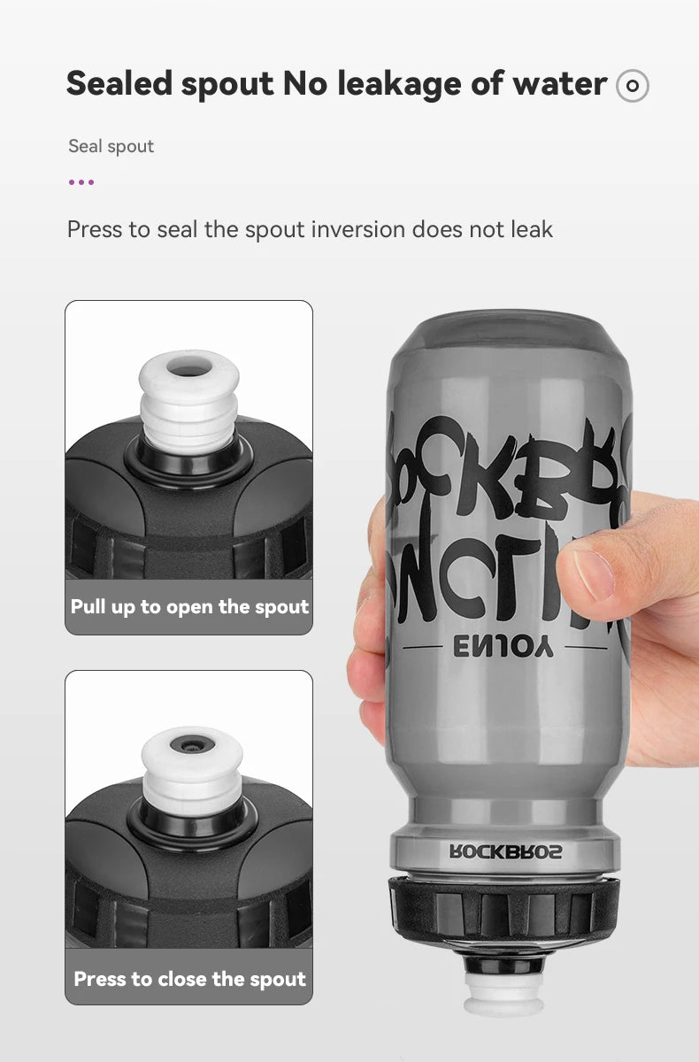 600ml Squeeze Sports Water Bottle - Leak-Proof Cycling & Fitness Bottle