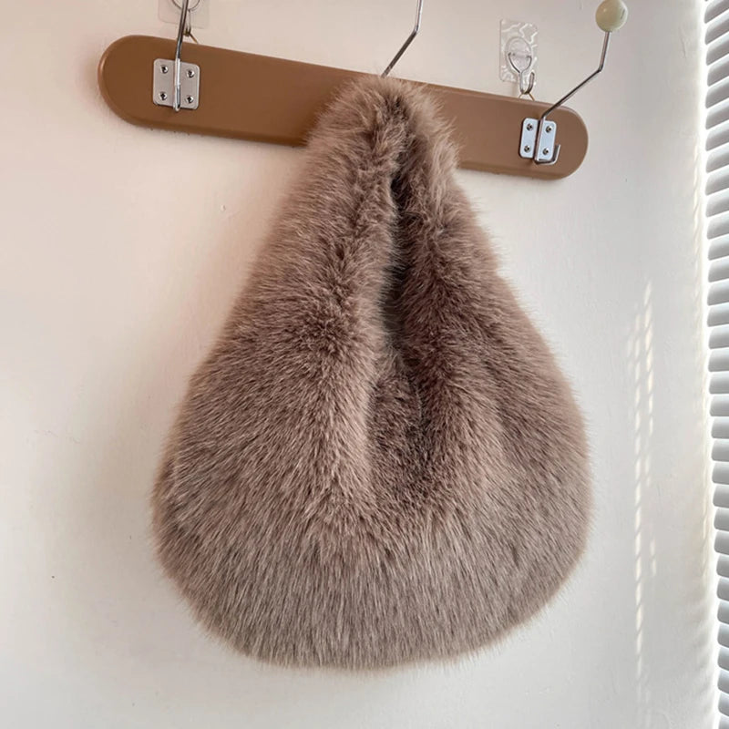 Luxury Soft Plush Bucket Bag