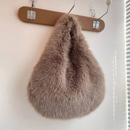 Luxury Soft Plush Bucket Bag
