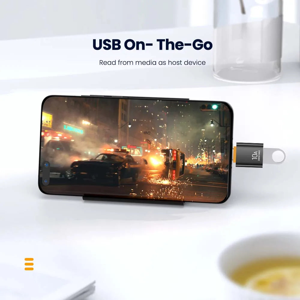 USB 3.0 to USB-C Adapter - Fast Charging & High-Speed Data Transfer OTG - 5
