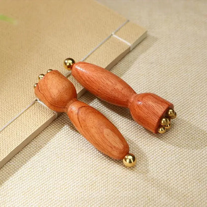 Brass Lotus Eye Massage Stick - Facial Gua Sha & Acupressure Tool