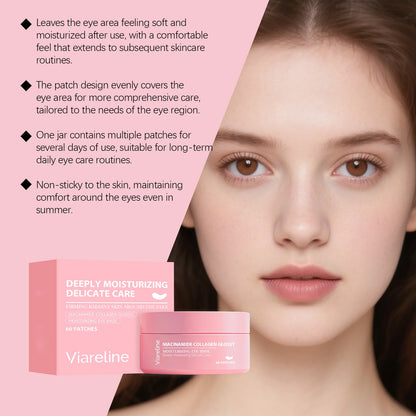 Niacinamide Collagen Eye Patches for Dark Circles, Puffiness & Fine Lines
