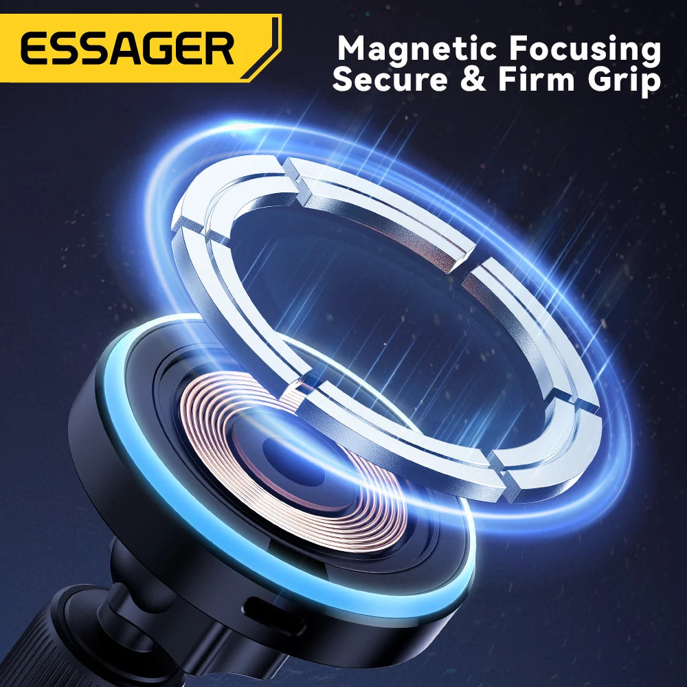 Magnetic Wireless Car Charger & Phone Holder for iPhone 16/15/14 - 5
