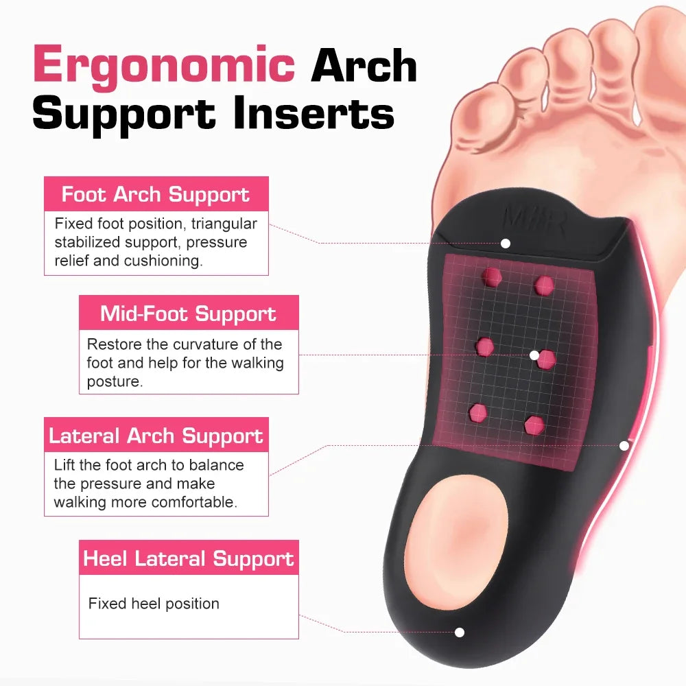 Orthopedic Arch Support Insoles for Flat Feet & Corrective Pain Relief