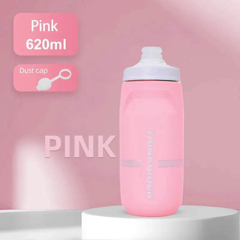 ThinkRider Sports Water Bottle - Leak-Proof Squeeze Bottle for Cycling & MTB - 42