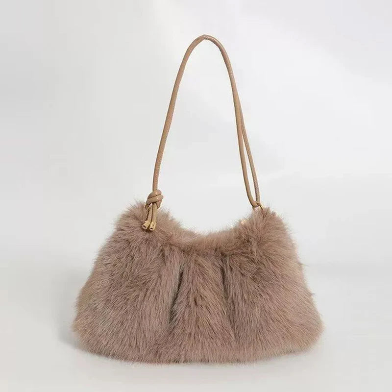 Luxury Plush Winter Bucket Bag