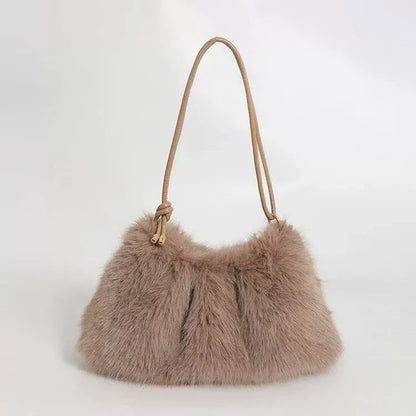 Luxury Plush Winter Bucket Bag