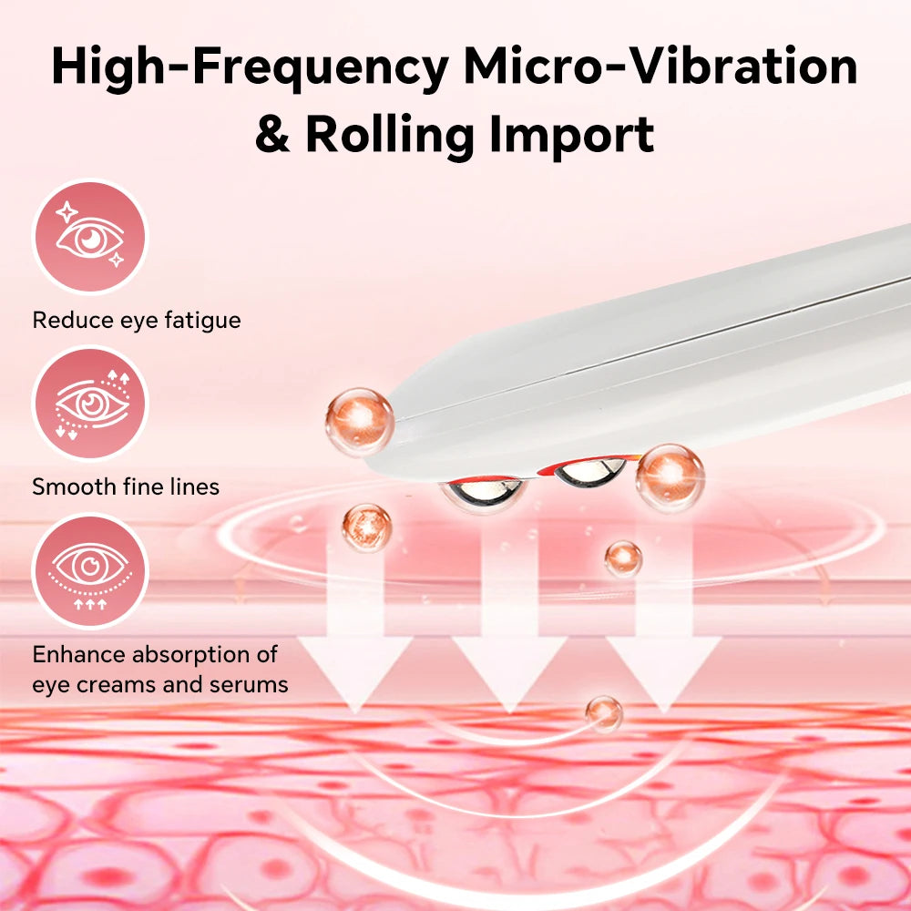 Electric Eye Massager with Cooling Roller Balls for Puffiness and Dark Circles - 5