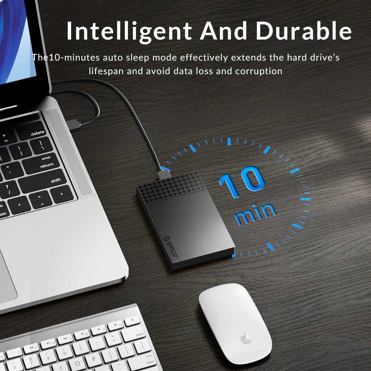 ORICO 2.5" USB-C Hard Drive Enclosure SATA to USB 3.1 SSD/HDD Adapter Case
