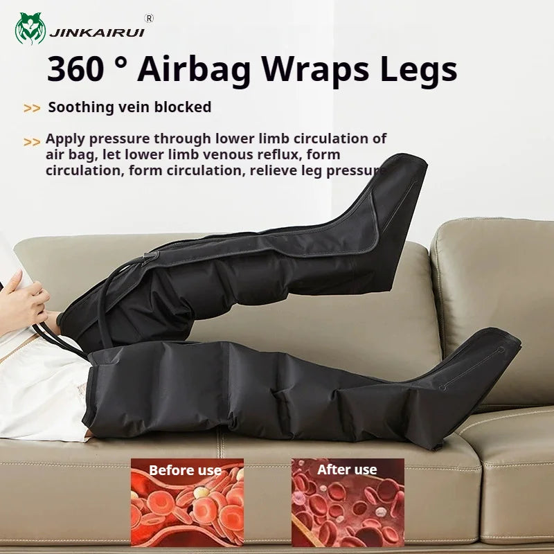 Air Compression Leg & Foot Massager for Circulation and Pain Relief