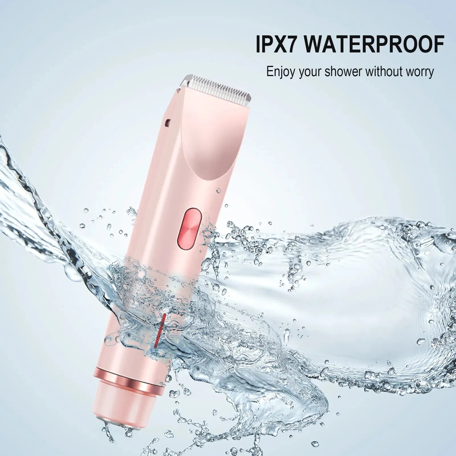 2-in-1 Waterproof Electric Women's Bikini Trimmer & Facial Hair Shaver - 4