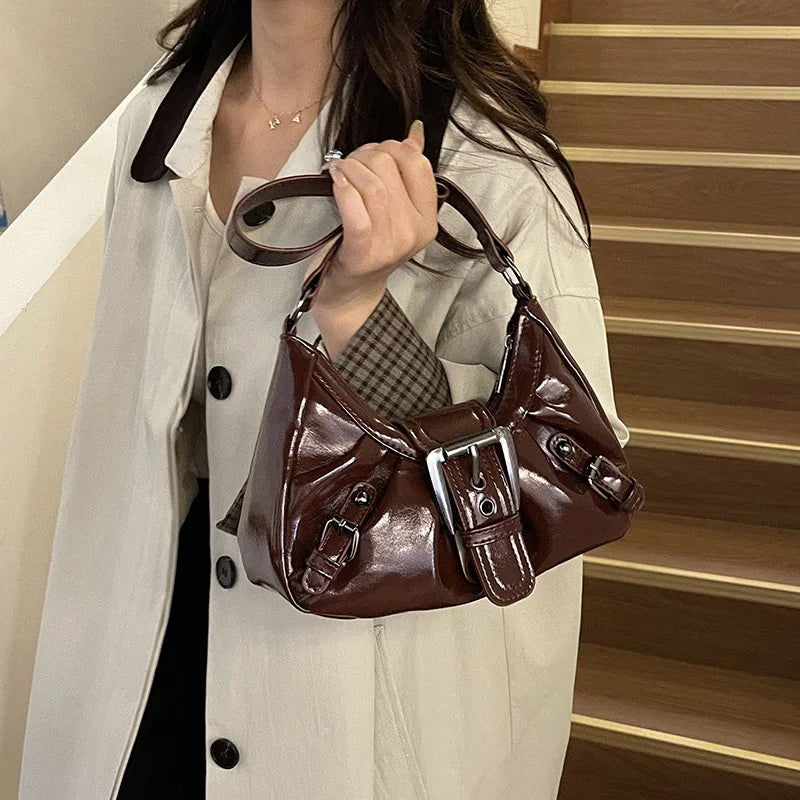 Luxury Retro Pleated Hobo Bag