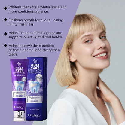 Bee Venom Gum Care Toothpaste for Teeth Whitening and Enamel Repair