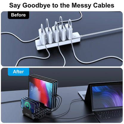 500W 10-Port GaN USB-C Charging Station for Laptops & Mobile Devices