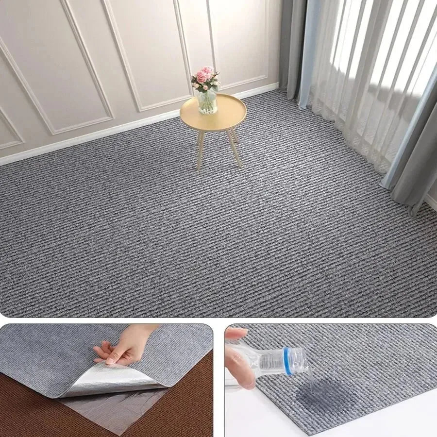 Peel and Stick Non-Slip Floor Mat - Cut-to-Fit Waterproof Carpet Roll - 11