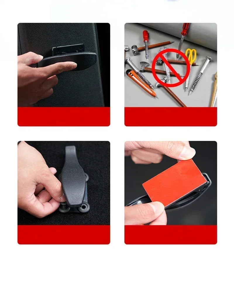 2PCS Car Trunk Umbrella & Grocery Hooks - Universal Organizer Clip - 16