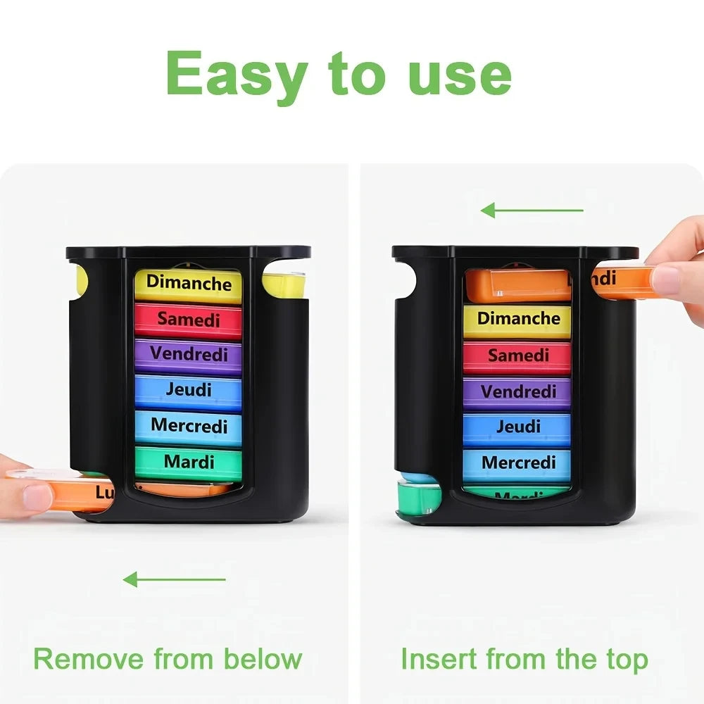 7-Day Weekly Pill Organizer 4 Times a Day Pill Box