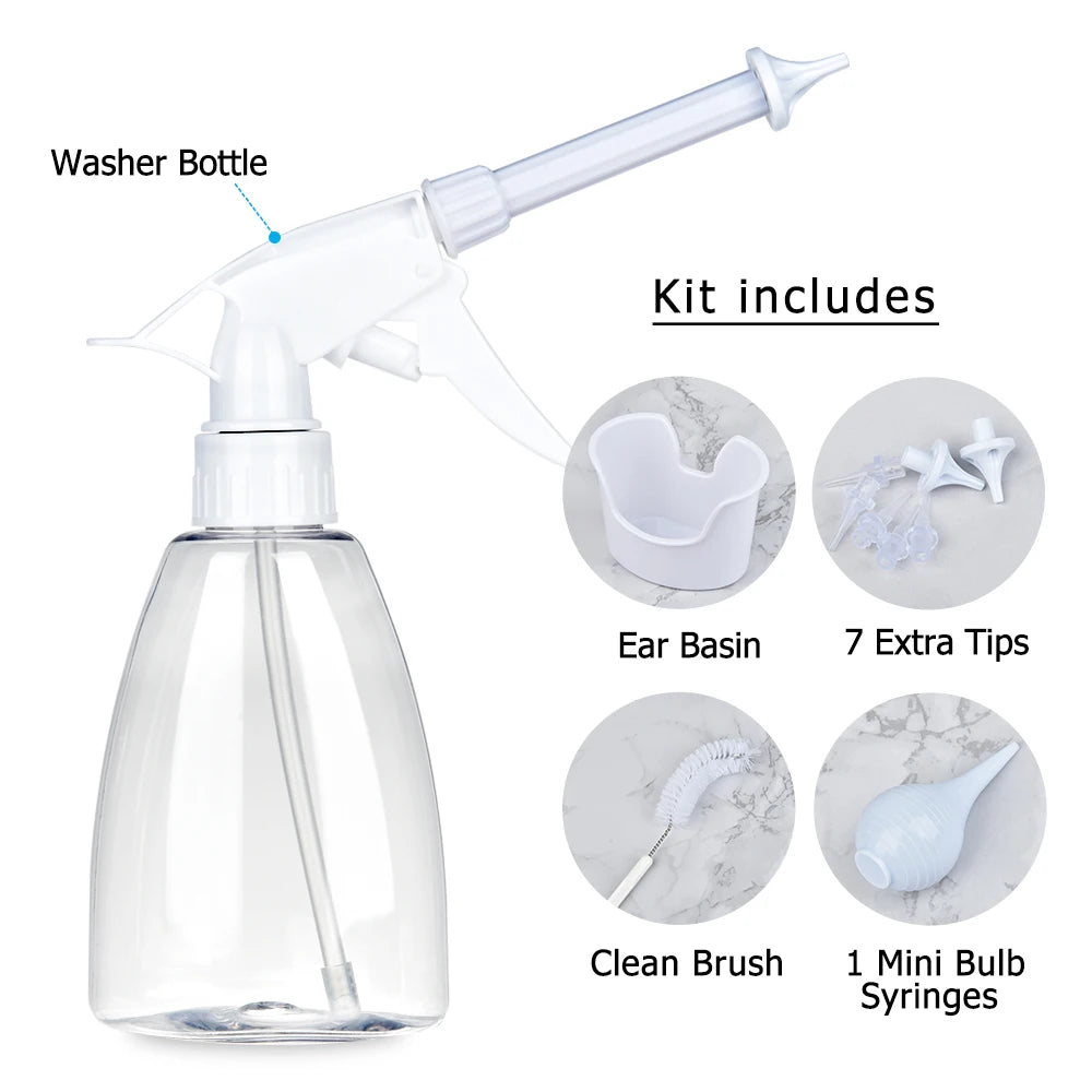 Electric Ear Wax Removal Irrigation System - Professional Home Ear Cleaning Kit - 22