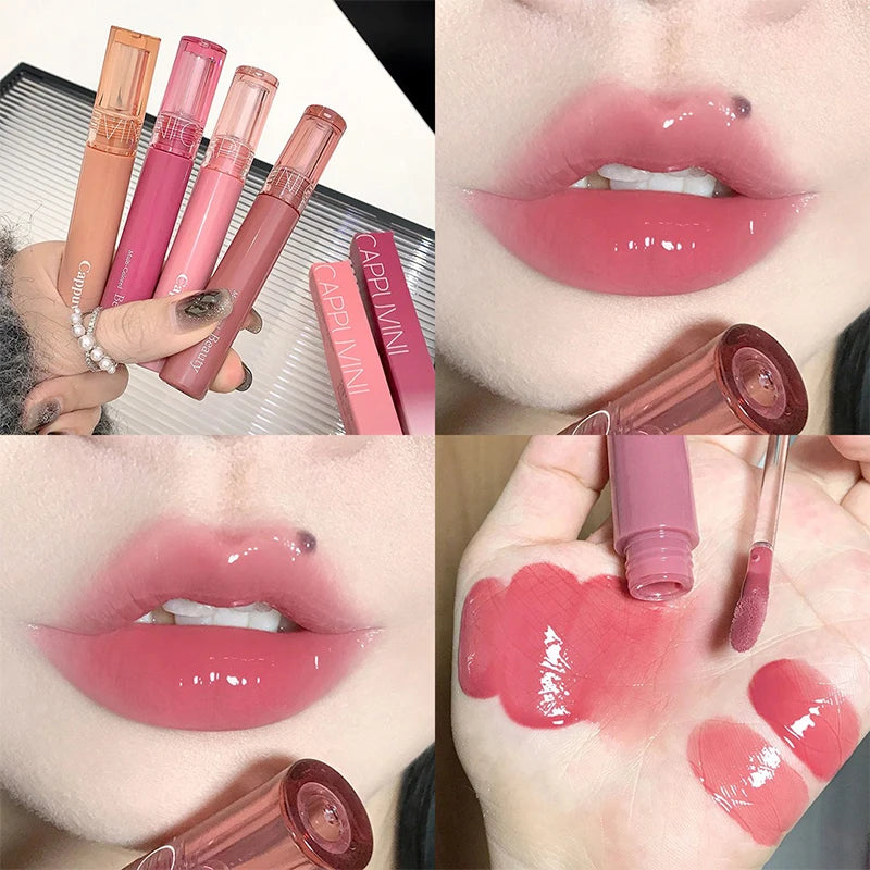 Gummy Jelly Mirror Water Gloss Lip Glaze - Hydrating Tinted Lipstick