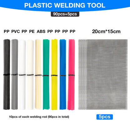 Plastic Welding Repair Kit with Stainless Steel Mesh & Rods for Car Bumper