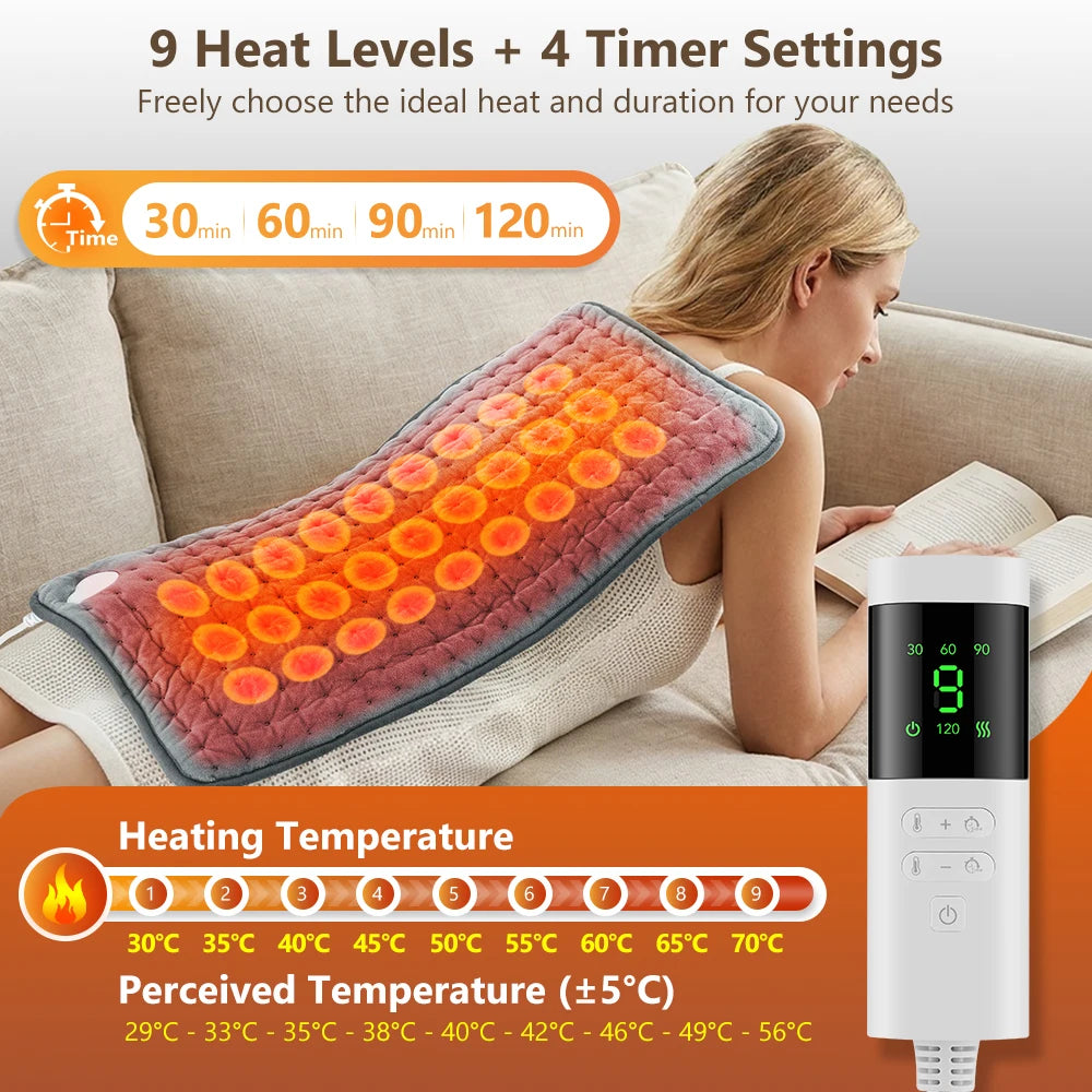 Natural Jade Stone Heated Massage Mat - Portable Thermal Therapy Pad - 14
