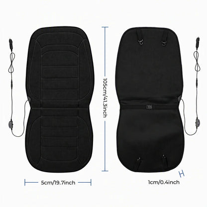 Heated Car Seat Cover - Thermal Lambswool Cushion Warmer for Winter Driving